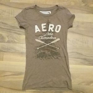 Junior size XS Extra Small Aeropostale Shirt Brown